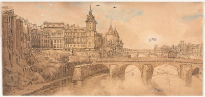 Una selección de veinte de las vistas más pintorescas de París, 1802 de Thomas Girtin
