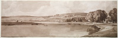 Una Selección de Veinte de las Vistas Más Pintorescas de París: Vista de Belle Vue y Pont de Sèvres, 1802 de Thomas Girtin