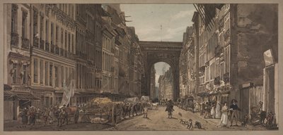 Una selección de veinte de las vistas más pintorescas de París: Vista de la Puerta de St. Denis..., 1803 de Thomas Girtin