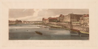 Una selección de veinte de las vistas más pintorescas de París: Vista del Louvre y el puente de Thomas Girtin