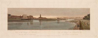 Una selección de veinte de las vistas más pintorescas de París: Vista del pueblo de Chaillot, etc. Tomado de Pont de la Concorde de Thomas Girtin
