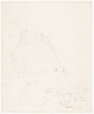 Castillo de Holy Island, Durham de Thomas Girtin