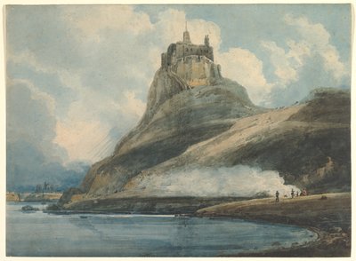 Castillo de Lindisfarne, Holy Island, Northumberland de Thomas Girtin