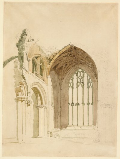 Abadía de Melrose: la ventana oriental de Thomas Girtin