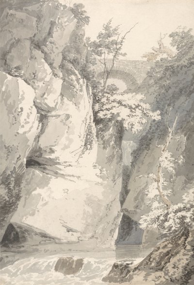 En las orillas del Lago de Como, c.1796 de Thomas Girtin