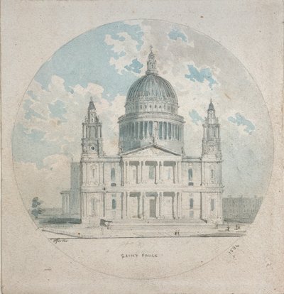 Catedral de San Pablo, c. 1790 de Thomas Girtin