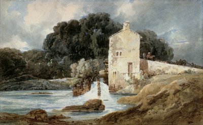 El Molino de la Abadía, Knaresborough, c.1801 de Thomas Girtin