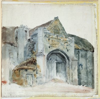 El granero del diezmo, Abbotsbury de Thomas Girtin