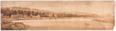 Veinte Vistas de París y sus Alrededores: Vista de St. Cloud y Monte Calvario desde el Puente de Sèvres de Thomas Girtin