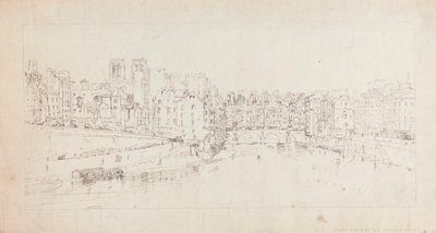 Vista de Pont St. Michel desde Pont Neuf de Thomas Girtin