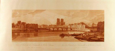 Vista del Pont de la Tournelle y Notre-Dame tomada desde el Arsenal de Thomas Girtin
