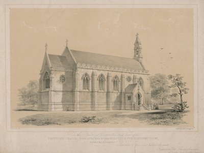 Capilla propuesta para el Hospital de Consumo de Thomas Goldsworth Dutton