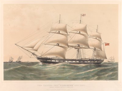 The Clipper Ship Yorkshire 1100 Tons, c.1857-60 (litografía coloreada) de Thomas Goldsworth Dutton