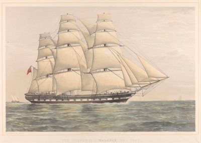 El Clipper Malabar 1350 Toneladas de Thomas Goldsworth Dutton