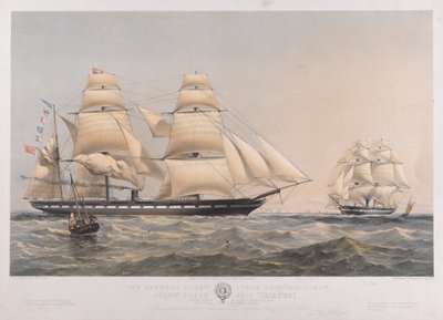 El buque de vapor de tornillo Croesus de la General Screw Steam Shipping Compy de Thomas Goldsworth Dutton