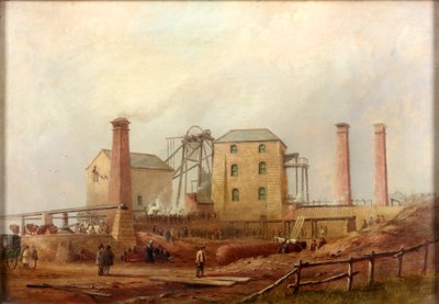 Hartley Colliery después del desastre, 1869 de Thomas H. Hair