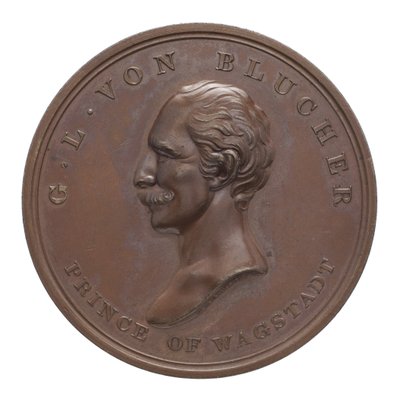 Medalla conmemorativa de Wellington y Blücher en Waterloo de Thomas Halliday