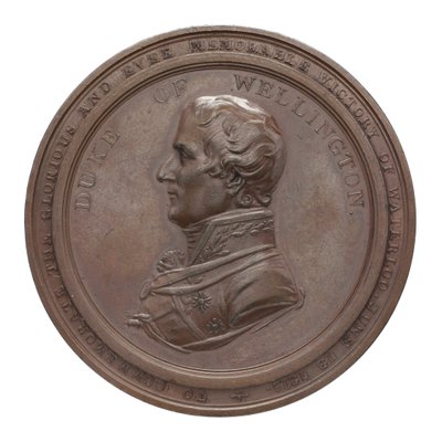 Medalla conmemorativa de Wellington y Blücher en Waterloo, 1815 de Thomas Halliday