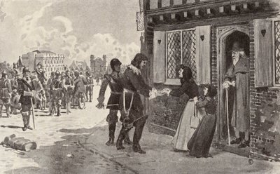 Sir Richard Fanshawe prisionero en Charing Cross (litografía) de Thomas Hamilton Crawford