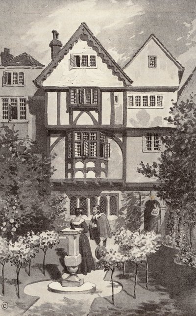 La casa gris (litografía) de Thomas Hamilton Crawford