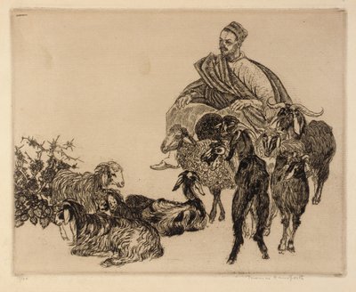 Sin título (Árabe con cabras) de Thomas Handforth