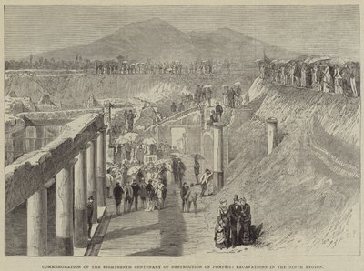 Conmemoración del decimoctavo centenario de la destrucción de Pompeya, excavaciones en la novena región de Thomas Harrington Wilson