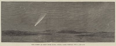 El Cometa visto desde el HMS Orion, Lago Timsah, 1 de octubre, 4:30 am de Thomas Harrington Wilson