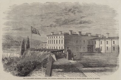 Los edificios del Parlamento, Quebec, la residencia oficial del Príncipe de Gales durante su estancia en Quebec de Thomas Harrington Wilson