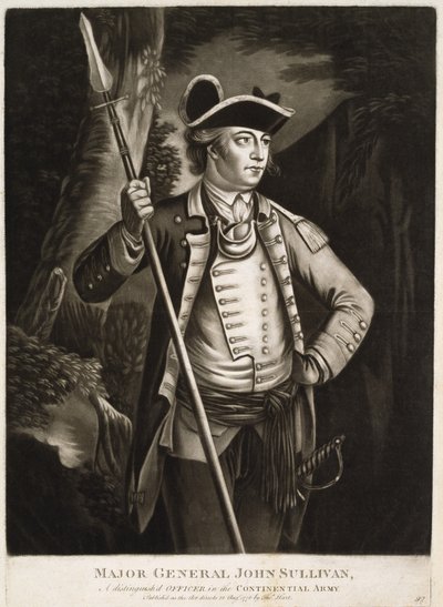 General de División John Sullivan, un oficial distinguido en el Ejército Continental de Thomas Hart