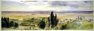 Frascati desde la Villa Aldobrandini de Thomas Hartley Cromek