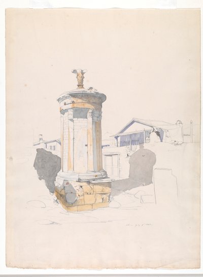 Monumento corégico de Lisícrates, Atenas de Thomas Hartley Cromek
