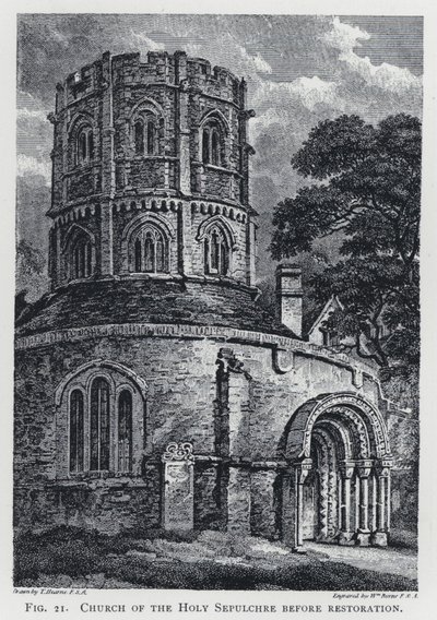 Iglesia del Santo Sepulcro antes de la restauración de Thomas Hearne