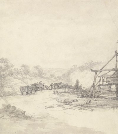 Descarga de puntales en Coalbrookdale de Thomas Hearne