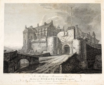 Vista del Castillo de Stirling, grabado por William Byrne, pub. 1781 de Thomas Hearne