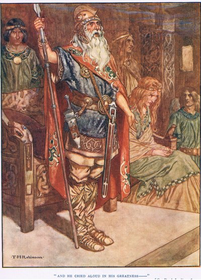 Y gritó en su grandeza (lito) de Thomas Heath Robinson
