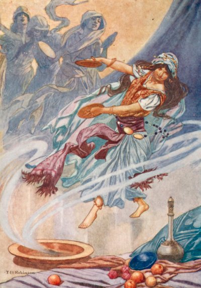Edvard Grieg: Danza de Anitra (litografía en color) de Thomas Heath Robinson