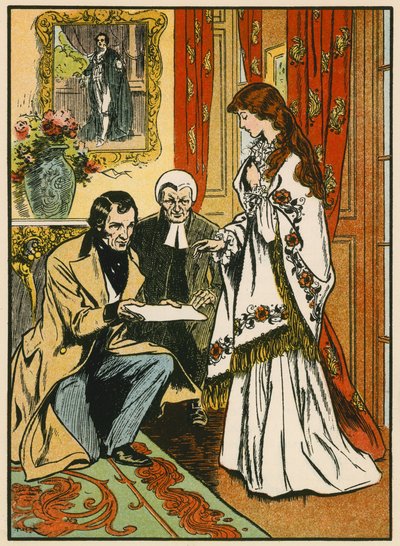 Dios salve a la Reina. Adhesión de la Reina Victoria (litografía en color) de Thomas Heath Robinson