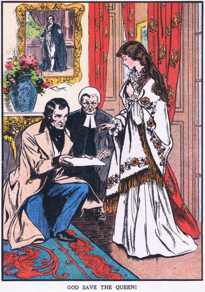 "God save the Queen" (litografía en color) de Thomas Heath Robinson