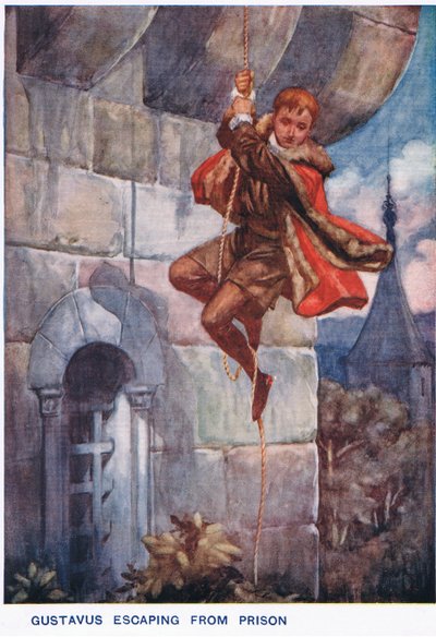Gustavus escapa de prisión de Thomas Heath Robinson