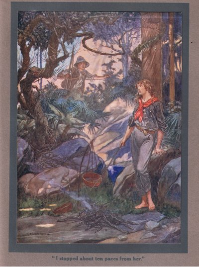 Me detuve a diez pasos de ella (litografía en color) de Thomas Heath Robinson