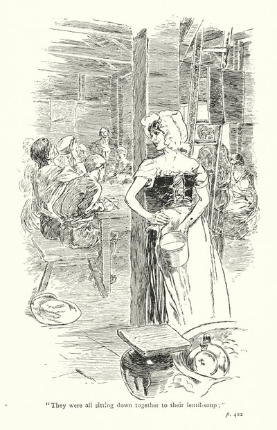 Ilustración para Un viaje sentimental de Laurence Sterne (litografía) de Thomas Heath Robinson