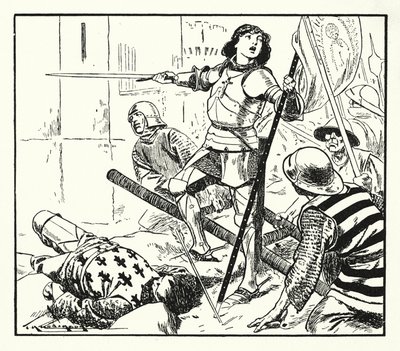 Juana de Arco (litografía) de Thomas Heath Robinson