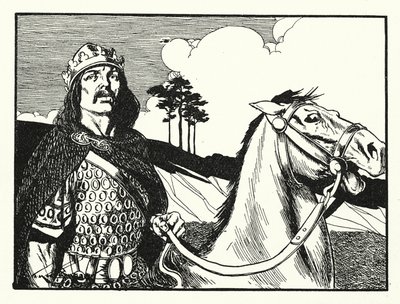 Rey Alfredo (litografía) de Thomas Heath Robinson