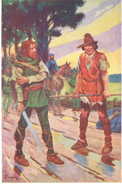 "Yo no", respondió el mendigo. "La pelea no fue de mi elección". (litografía en color) de Thomas Heath Robinson
