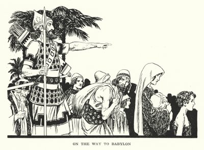 Camino de Babilonia (litografía) de Thomas Heath Robinson