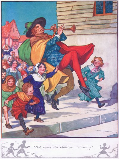 Salieron los niños corriendo (litografía en color) de Thomas Heath Robinson