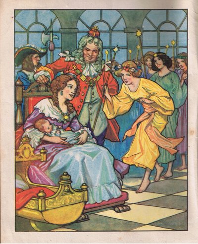 Las hadas y la princesa (litografía) de Thomas Heath Robinson
