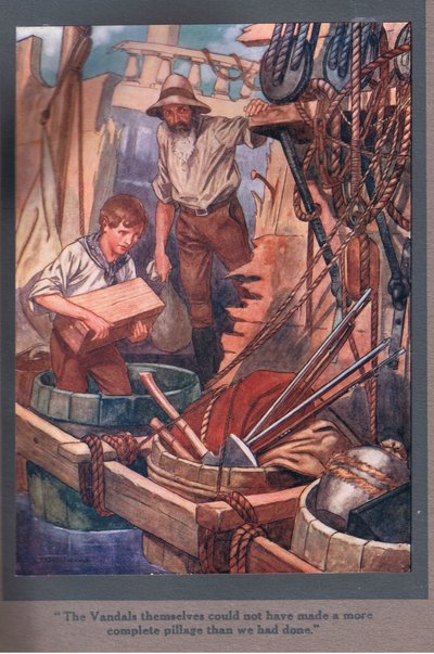 Los propios vándalos no podrían haber hecho un saqueo más completo que el que hicimos nosotros (litografía en color) de Thomas Heath Robinson