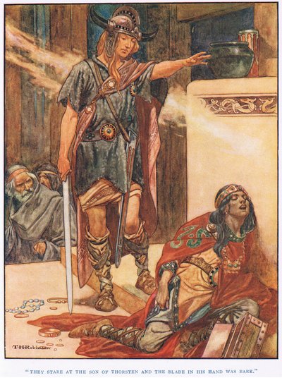 Miran fijamente al hijo de Thorsten (litho) de Thomas Heath Robinson
