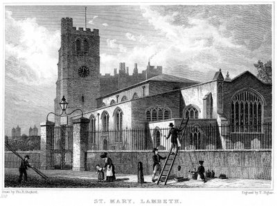Iglesia de Santa María, Lambeth, Londres, 1831 de Thomas Higham